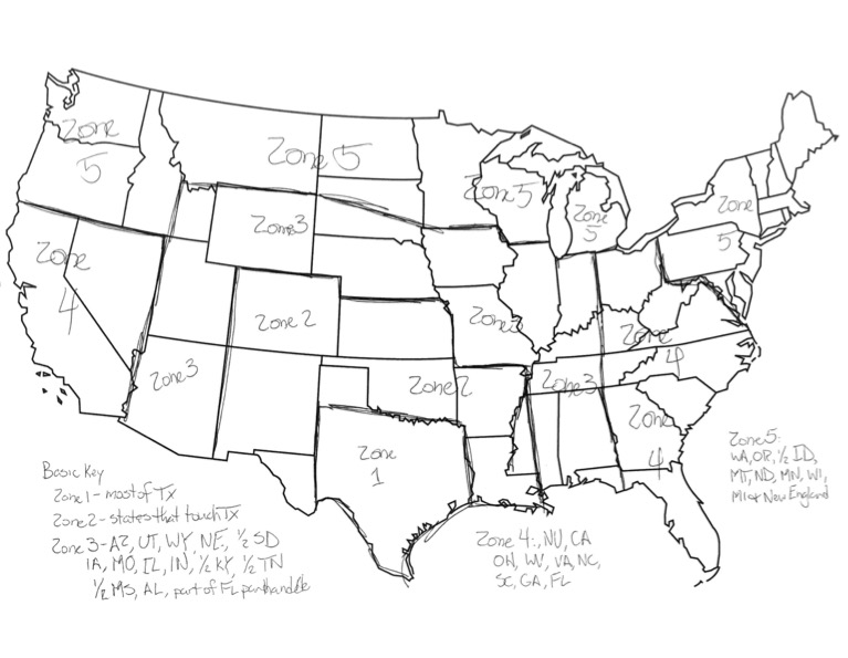 Hauling zones map